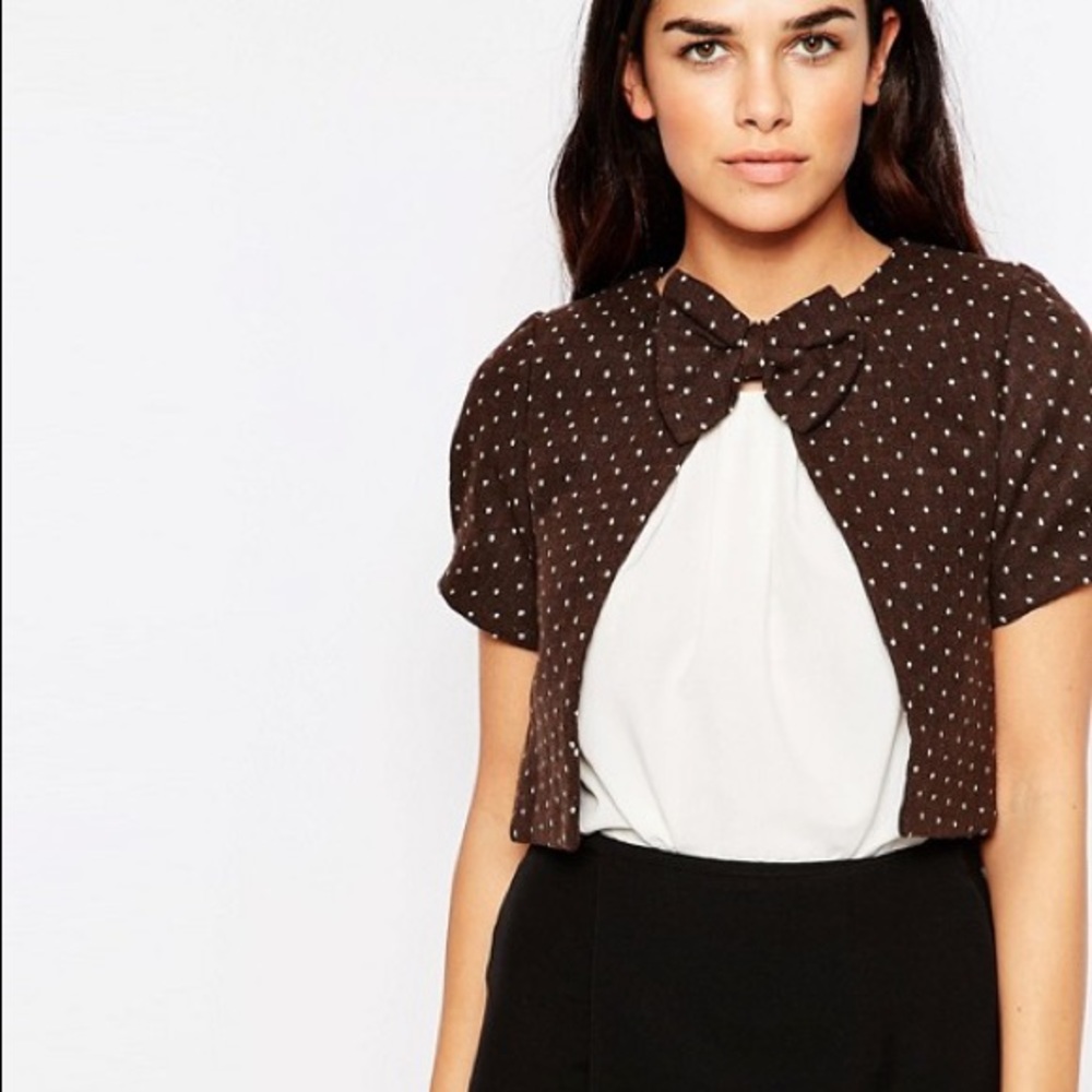ASOS hedonia spotty crop bolero